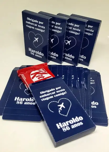 Kit Nº1 20 Caixas para Kit Kat Passaporte Viagem