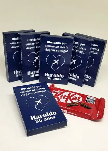 Kit Nº1 20 Caixas para Kit Kat Passaporte Viagem