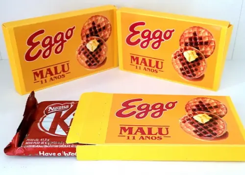 Kit com 20 Caixas para Kit Kat Waffle Stranger Things