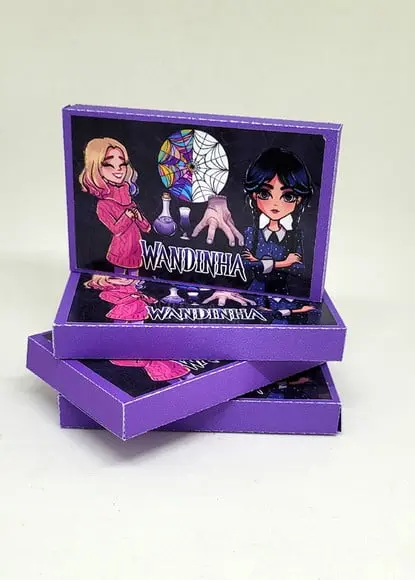 Kit com 20 Caixas para Kit Kat Wandinha