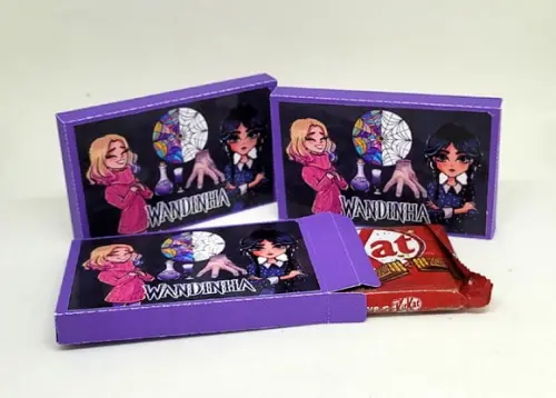 Kit com 20 Caixas para Kit Kat Wandinha