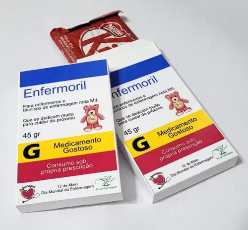 Kit 20 Caixas para Kit Kat Dia Mundial da Enfermagem - Enfermeiro