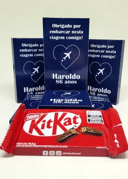 Kit Nº2 30 Caixas para Kit Kat Passaporte Viagem