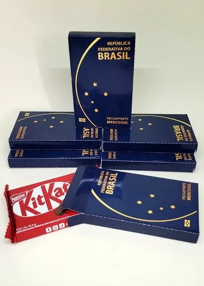 Kit Nº2 30 Caixas para Kit Kat Passaporte Brasil Viagem
