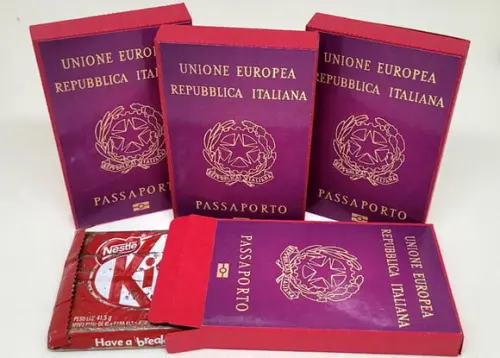 Kit Nº4 50 Caixas para Kit Kat Passaporte Italiano Viagem