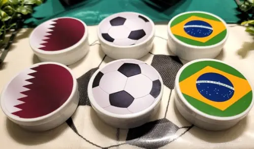 30 Adesivos Redondo para Latinha 5x5 Copa 2022