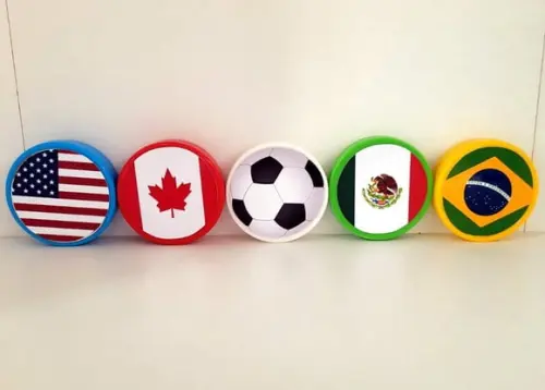 30 Adesivos Redondo para Latinha 5x5 Copa 2026
