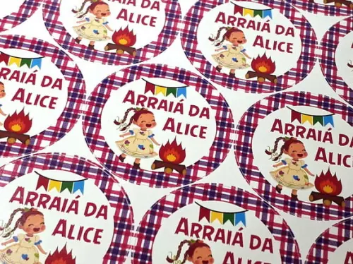 30 Adesivos Redondo para Latinha 5x5 Festa Junina