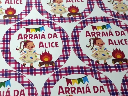 30 Adesivos Redondo para Latinha 5x5 Festa Junina