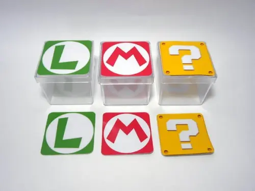 30 Apliques Adesivo para Caixa Acrílica 5x5 Super Mario Bros e Luiggi