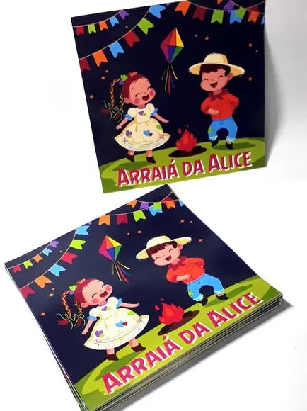 Adesivo para Sacolinha Festa Junina Arraiá