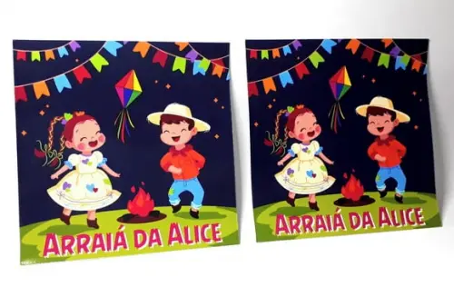 Adesivo para Sacolinha Festa Junina Arraiá