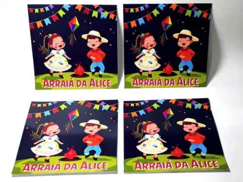 Adesivo para Sacolinha Festa Junina Arraiá