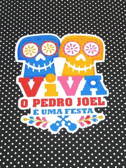 Adesivo para Sacolinha Viva a Vida É Uma Festa