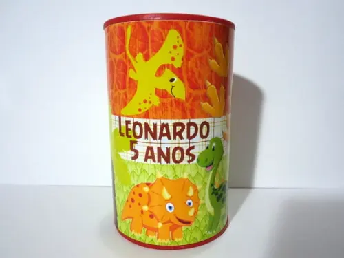 Rótulo Adesivo Cofre Dinossauro