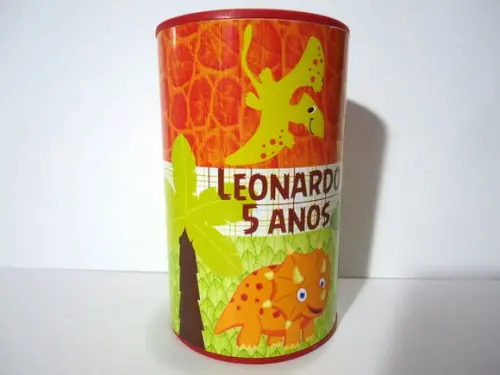 Rótulo Adesivo Cofre Dinossauro