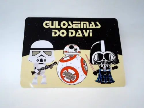 Rótulo Adesivo Marmitinha 500 Gr Star Wars