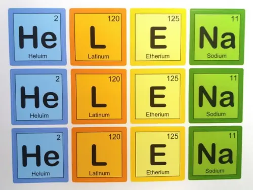 Aplique Adesivo Cientista 5x5 Elementos da Tabela Periódica com 