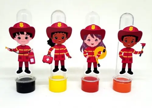 Kit 20 Apliques Bombeiros