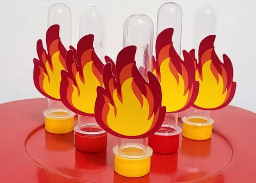 Kit 20 Apliques Chama de Fogo Bombeiros
