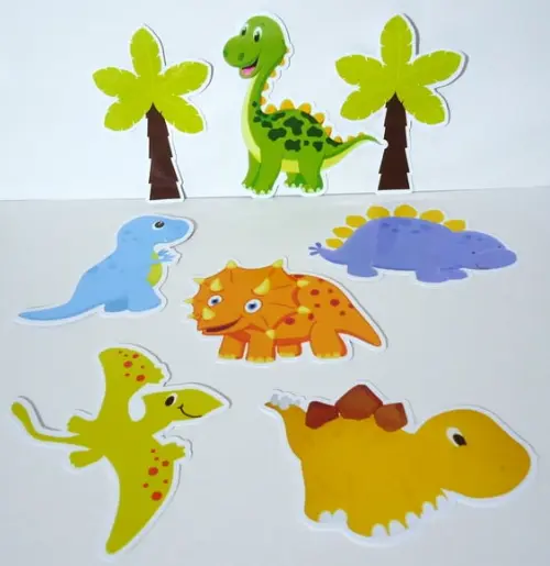 Kit 20 Apliques Dinossauro