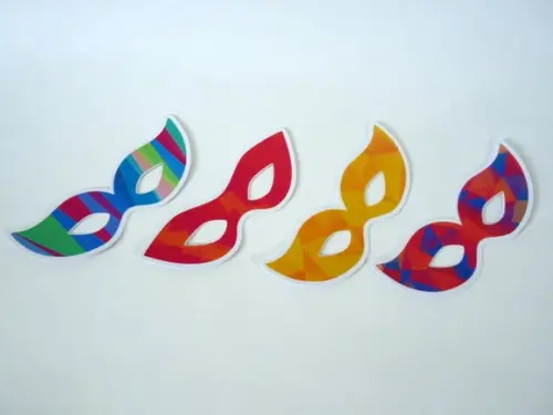 Kit 20 Apliques Máscara Carnaval