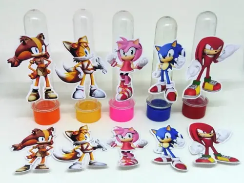 Kit 20 Apliques Sonic