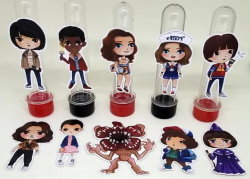 Kit 20 Apliques Stranger Things