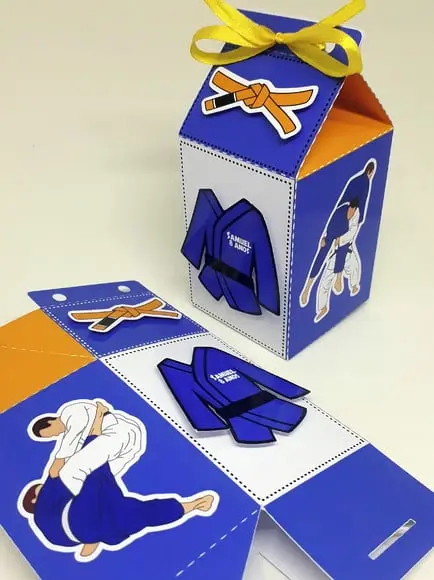 Kit 12 Caixas Milk Lutas com Aplique 3d