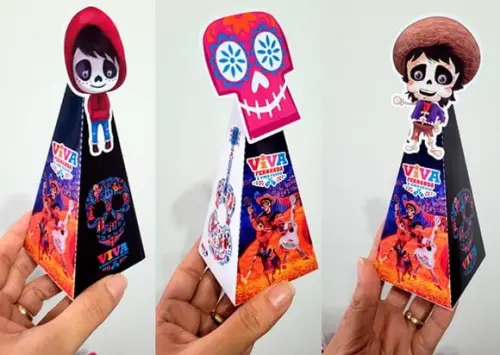 Kit 14 Caixa Pirâmide Viva a Vida É Uma Festa com Aplique 3d