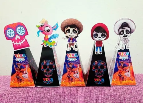Kit 14 Caixa Pirâmide Viva a Vida É Uma Festa com Aplique 3d