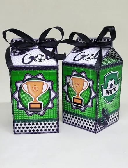 Kit 14 Caixas Milk Futebol Troféu com Aplique 3D