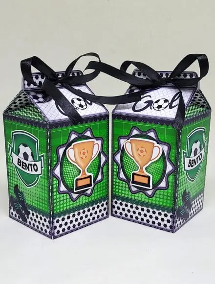 Kit 14 Caixas Milk Futebol Troféu com Aplique 3D