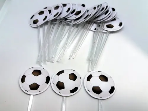 Kit 40 Toper para Docinho Bola de Futebol