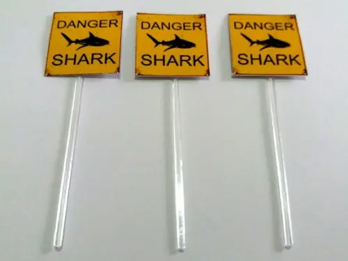 Kit 40 Toper para Docinho Tubarão Danger Shark