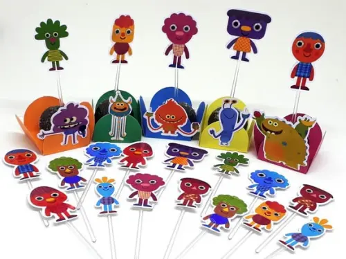 Kit 3 Forminha + Toper Docinho Super Simple Songs = 60 Itens