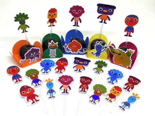 Kit 3 Forminha + Toper Docinho Super Simple Songs = 60 Itens