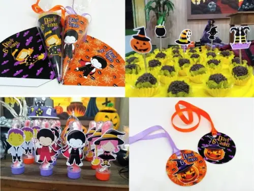 Kit Festa com 76 itens Hallowen