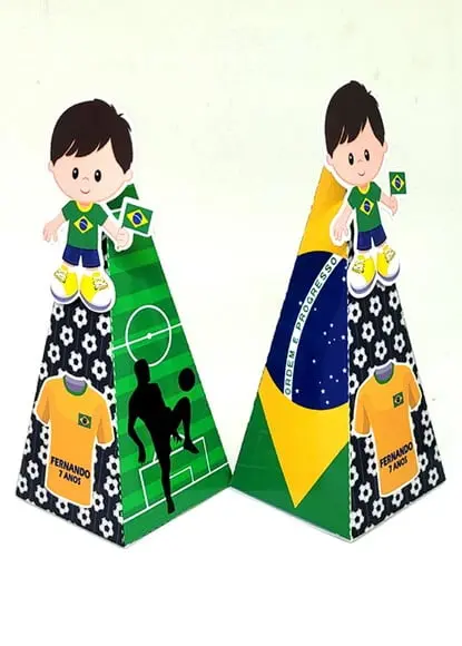 Kit Festa Futebol Brasil com 90 Itens