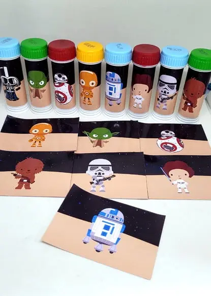 Rótulo para Bola de Sabão Star Wars Cute