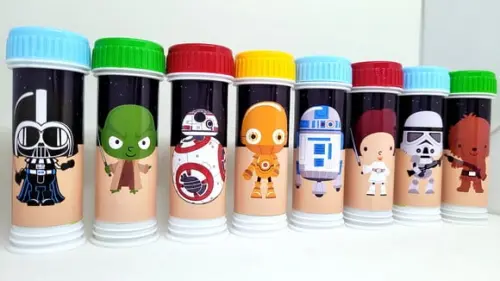 Rótulo para Bola de Sabão Star Wars Cute