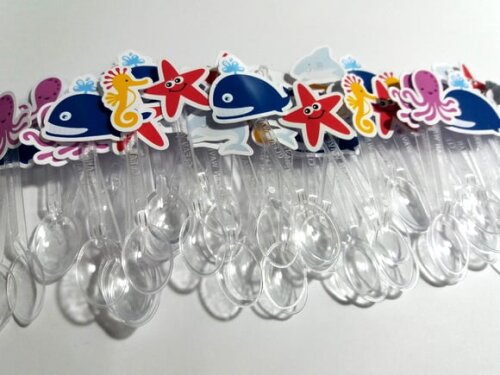 Kit 30 Colherzinhas Fundo Do Mar