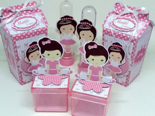 Kit Bailarina Rosa com 50 itens