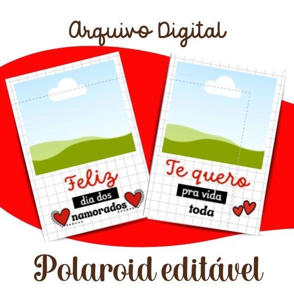 Polaroid Dia dos Namorados - Editável no Canva