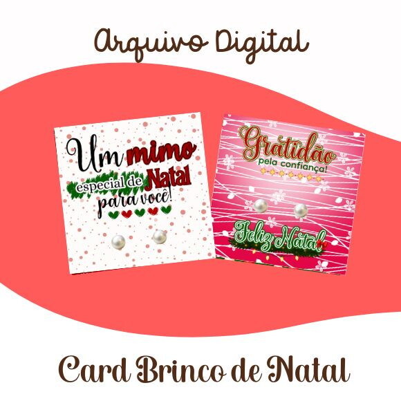 Arquivo Digital Tags de Brincos Natal