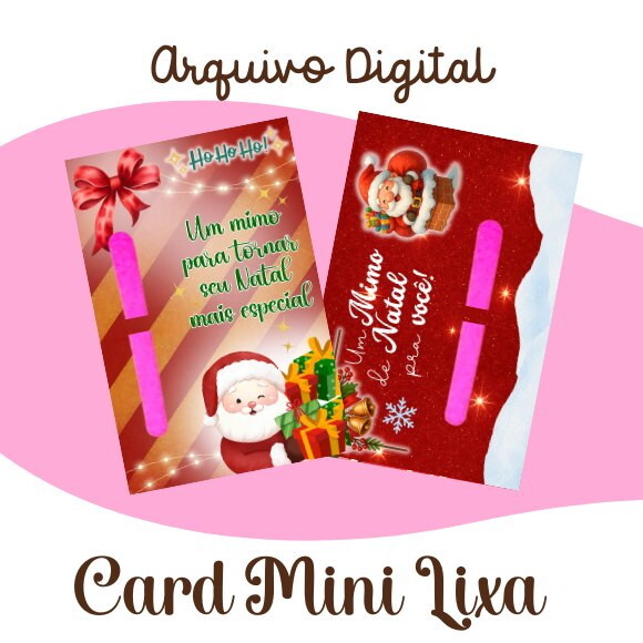 Arquivo Card Mini Lixa Natal