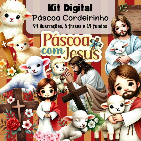 Kit Digital Páscoa do Cordeirinho