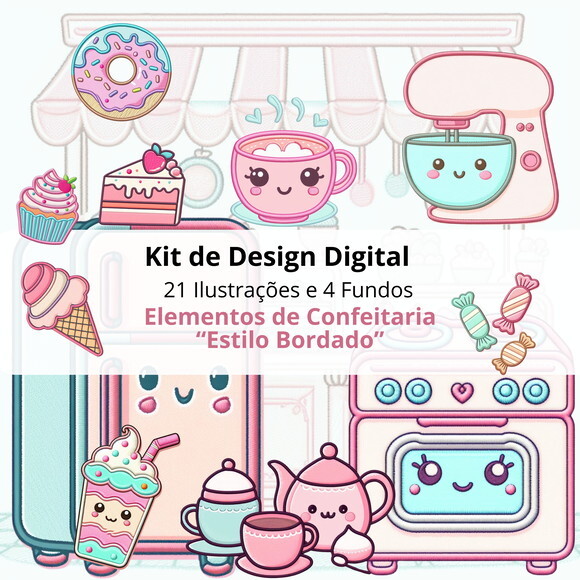 Kit Digital Elementos Confeitaria