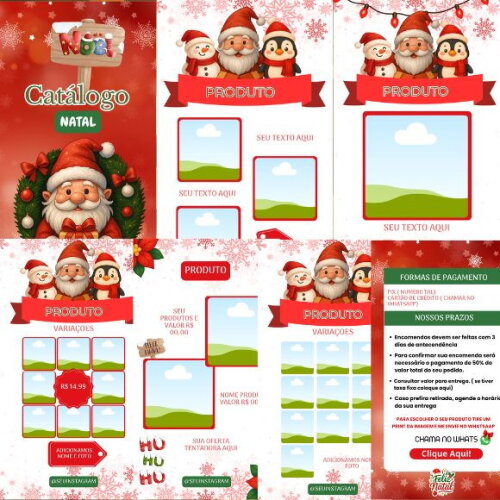 Catálogo de Natal Editável no Canva