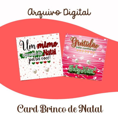 Arquivo Digital Tags de Brincos Natal